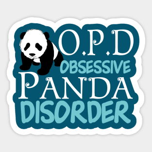 Cute Obsessive Panda Disorder Sticker